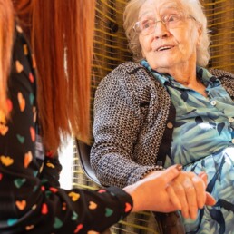 Carol the deputy manager with a resident at Monson Care Home Lincoln